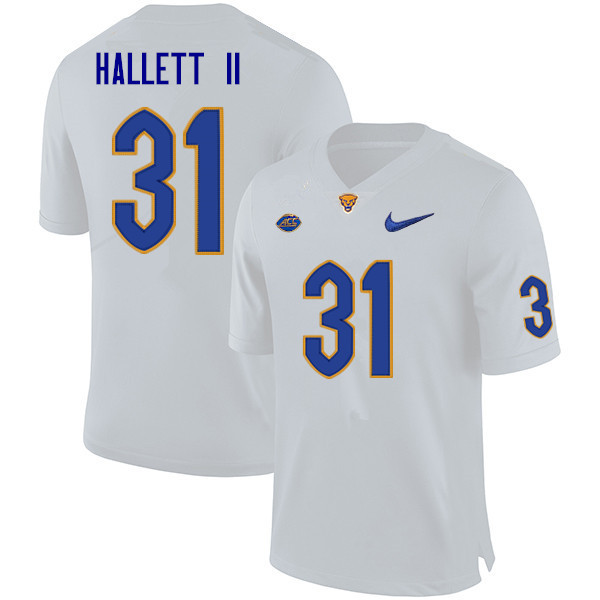 Men #31 Erick Hallett II Pitt Panthers College Football Jerseys Sale-White